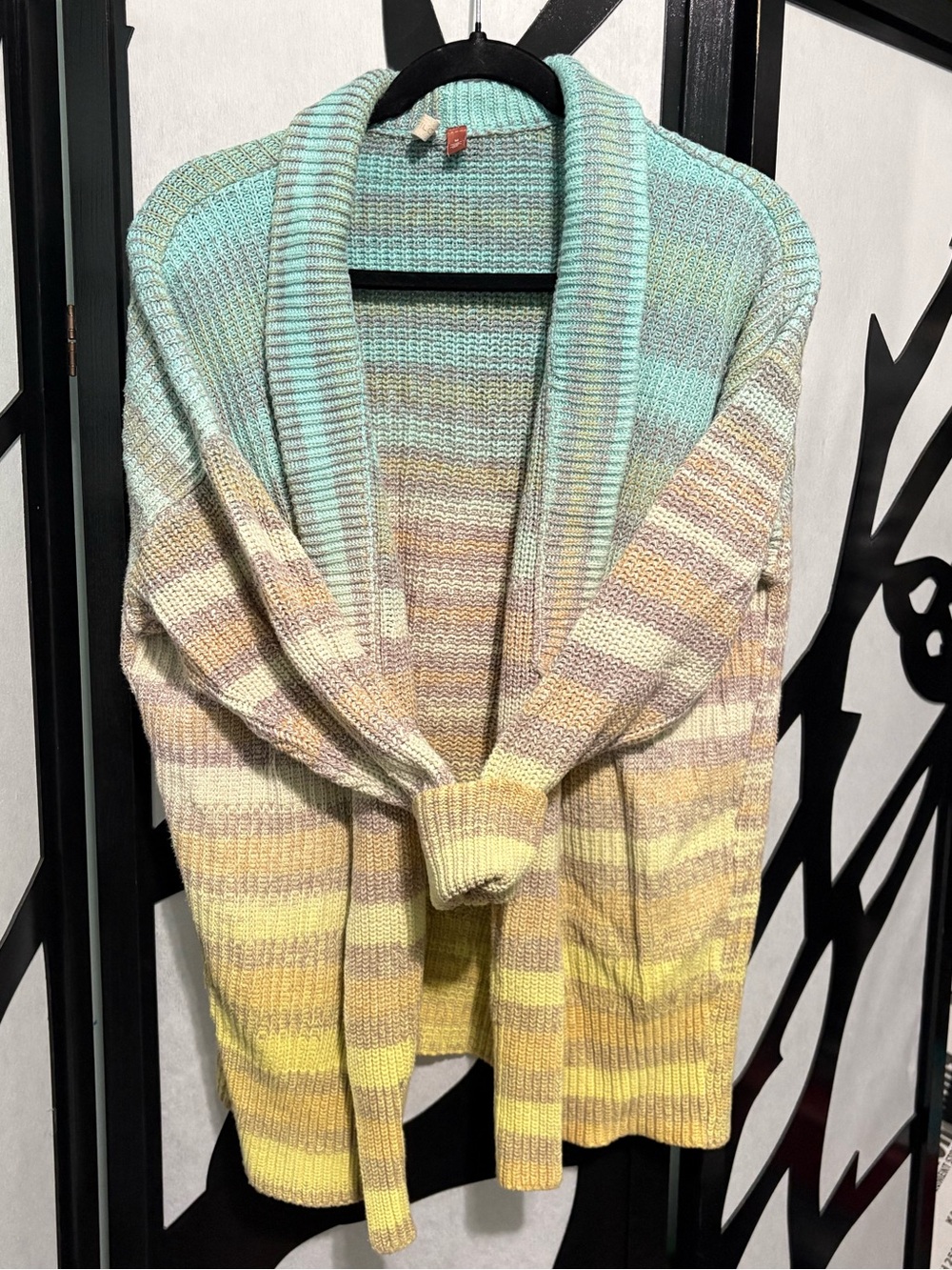 PILCRO Anthropologie Rainbow Knit Cardigan